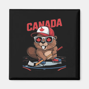 Imán Gafas de sol de hoja de arce de bandera canadiense