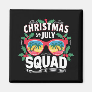 Imán Gafas de sol de Navidad en julio Squad Verano Play