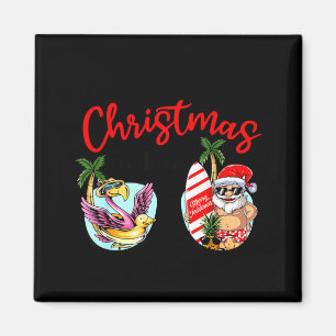 Imán Gafas de sol de Navidad en junio santa flamenco ve