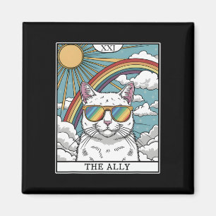 Imán Gafas de sol divertidas para el gato Lgbtq Gay Les