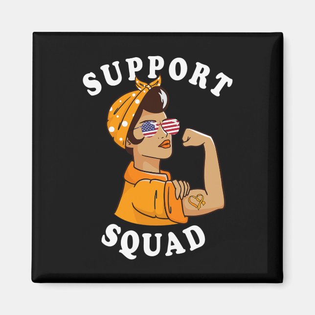 Imán Gafas de sol para mujeres escuadrón de apoyo para  (Frente)