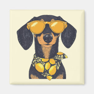 Imán Gafas de sol para perro Cool Dachshund Limones