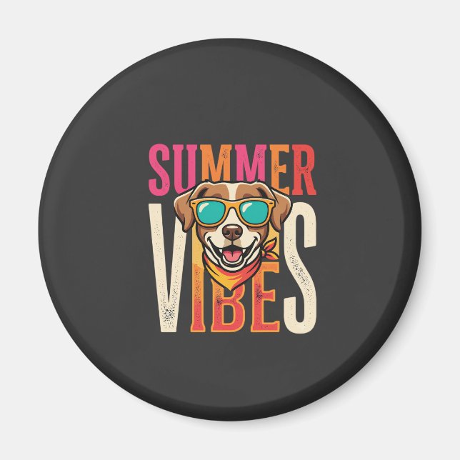 Imán Gafas de sol para perro Summer Vibes (Frente)