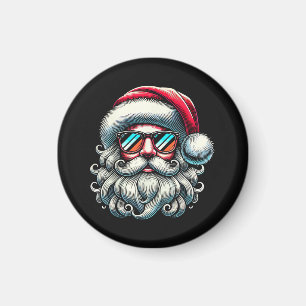 Imán Gafas de sol retro rostro de Santa Navidad