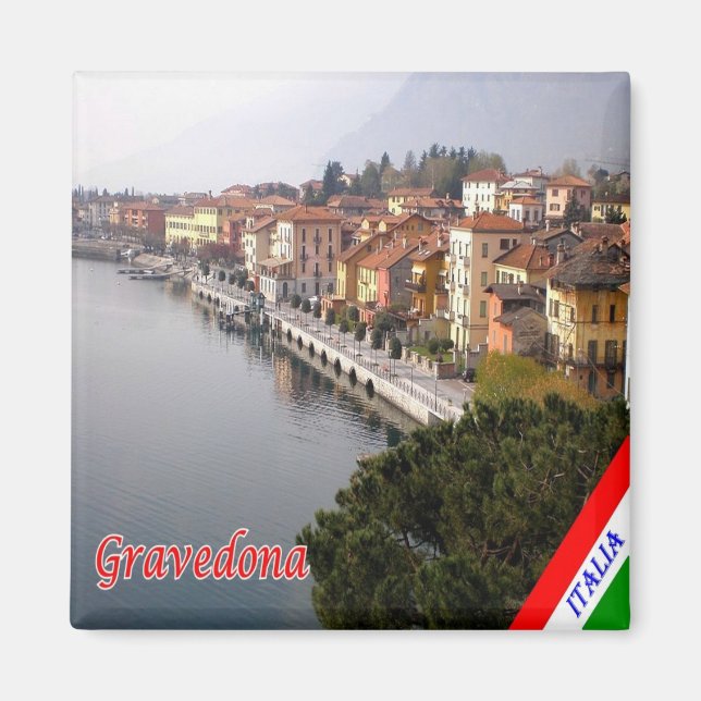 Imán GAL043 GRAVEDONA - Lago Como - Italia - Fridge (Frente)