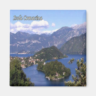Imán GAL048 ISOLA COMACINA, Lago Como Italia, Fridge