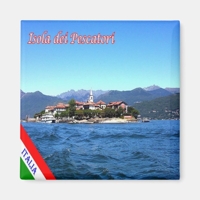 Imán GAL049 ISOLA DEI PESCATORI Lake Maggiore Fridge (Frente)