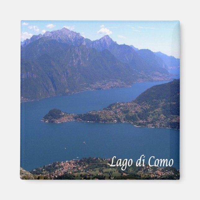 Imán GAL063 LAKE COMO, Aerial View, Italia, Fridge (Frente)