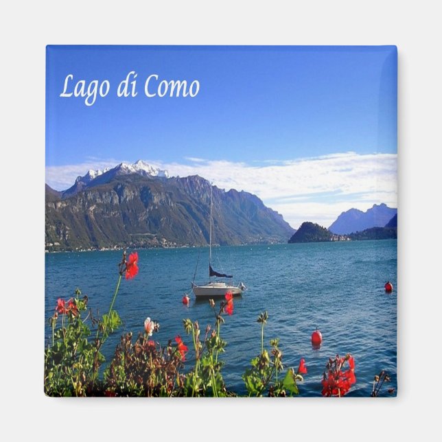 Imán GAL066 LAKE COMO View, Italia, Fridge (Frente)