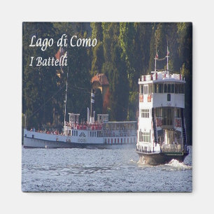 Imán GAL100 LAKE COMO, barcos, Italia, nevera