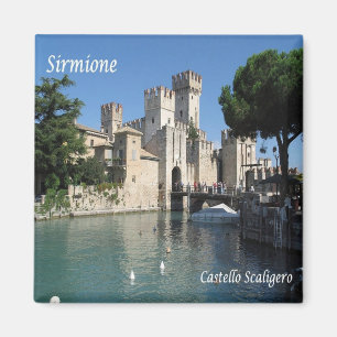 Imán GAL111 SIRMIONE, Lago Garda, Castillo Scaligero,