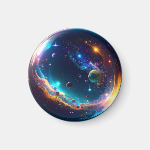 Imán Galaxia de burbujas cósmicas arte de fantasía