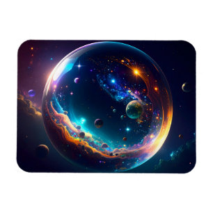Imán Galaxia de burbujas cósmicas arte de fantasía