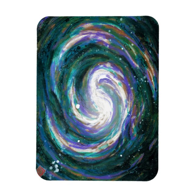 Imán Galaxia esmeralda y púrpura (Vertical)