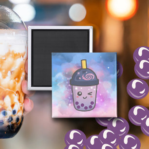 Imán Galaxy Boba Tea Cute Kawaii Magnet