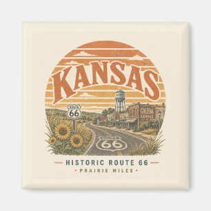 Imán Galena Kansas Ruta Histórica 66 Atardecer de la Pr