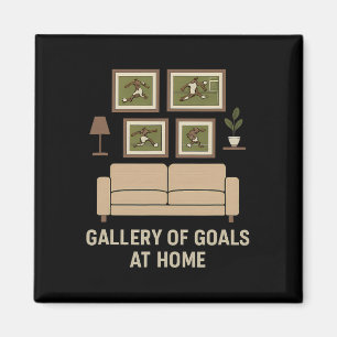 Imán Galería de goles en casa diseño de fanático de fút