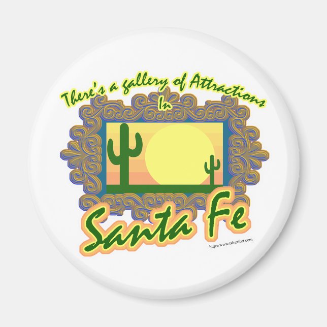 Imán Galería Santa Fe Guay Viajes Eslogan de arte (Frente)