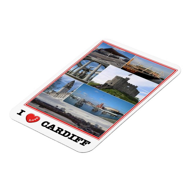 Imán Gales - Cardiff - I Love - (Lado Izquierdo)