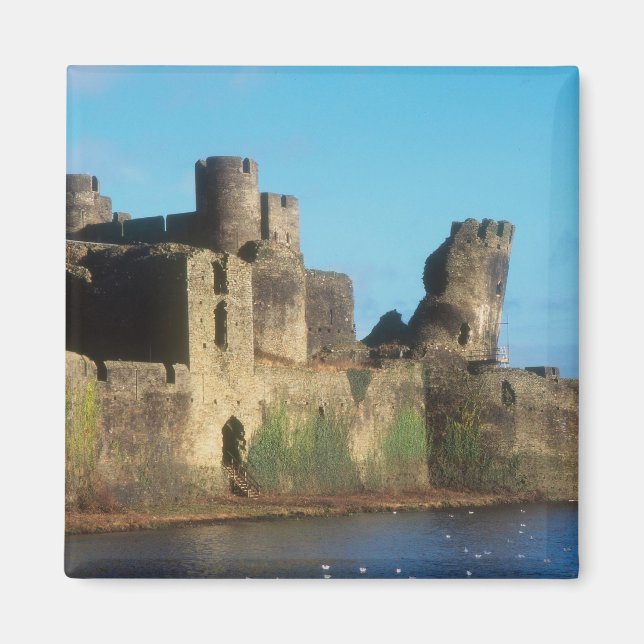 Imán Gales - castillo de Caerphilly, con una vista de l (Frente)