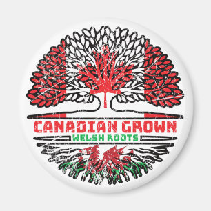 Imán Galés Gales Bandera de raíces de árbol canadiense