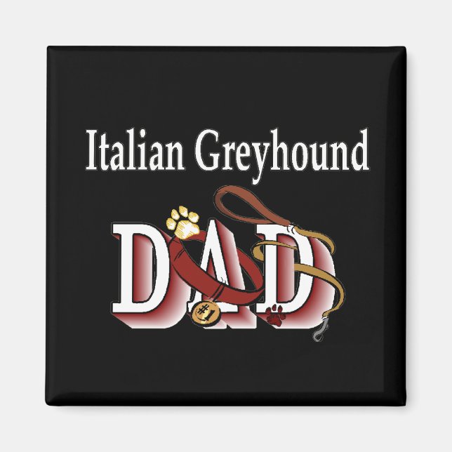 Imán galgo italiano papá Magnet (Frente)