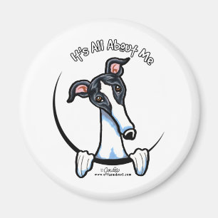 Imán Galgo negro blanco IAAM