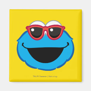 Imán Galleta  Cara sonriente con gafas de sol