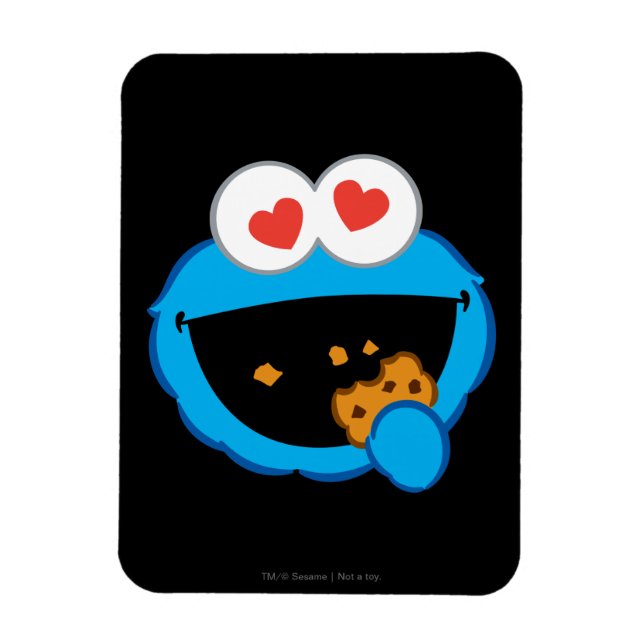 Imán Galleta Cara Sonriente con Ojos en Forma de Corazó (Vertical)
