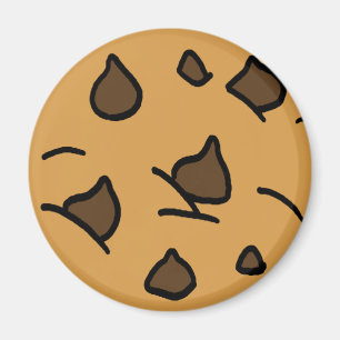 Imán Galleta con chispas de chocolate de postre de arte
