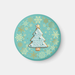 Imán Galleta de pan de jengibre, árbol de Navidad