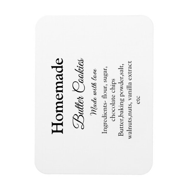 Imán Galletas caseras de mantequilla hechas con amor añ (Vertical)
