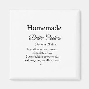 Imán Galletas caseras de mantequilla hechas con amor añ