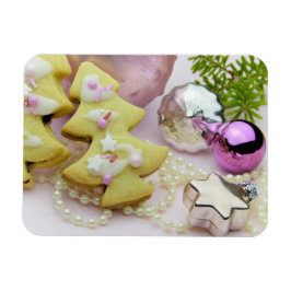 Imán Galletas de árbol de Navidad, ornamentos, perlas, 