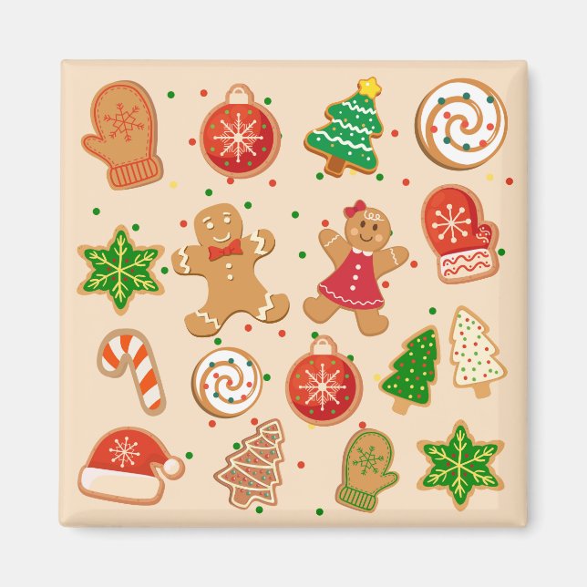 Imán Galletas de Navidad (Frente)