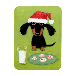 Imán Galletas para el Dachshund de Santa