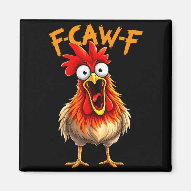 Imán Gallina ave gallo susurrador divertido fawk  (Frente)