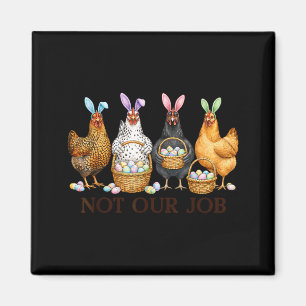 Imán Gallo de Pascua divertido no trabajo huevos granja