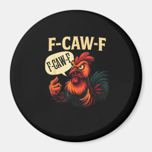 Imán Gallo Enfadado Divertido Gráfico Estilo Retro F Ca