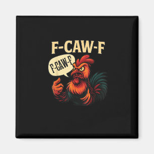 Imán Gallo Enfadado Divertido Gráfico Estilo Retro F Ca