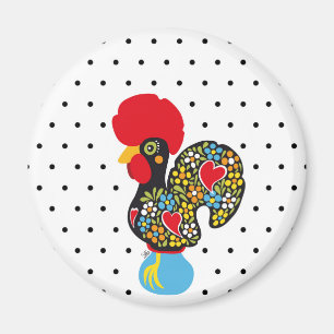 Imán Gallo famoso de Barcelos Nr 06 - lunares