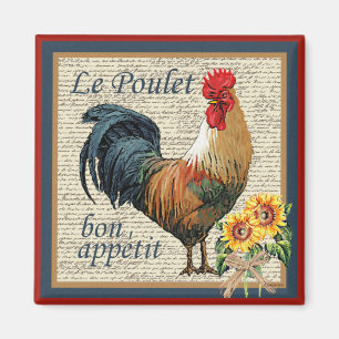 Imán Gallo francés azul de la cocina del país