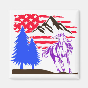 Imán Gallopaje de Caballo de Montaña Salvaje