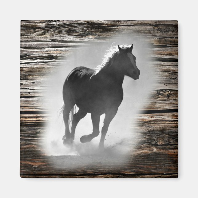 Imán Gallopaje de caballos salvajes (Frente)