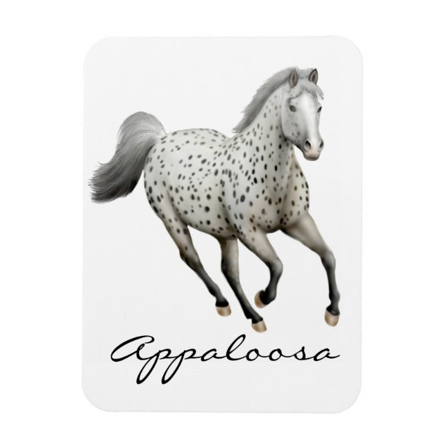Imán Galopando Leopardo Appaloosa Horse Premium Magnet (Vertical)