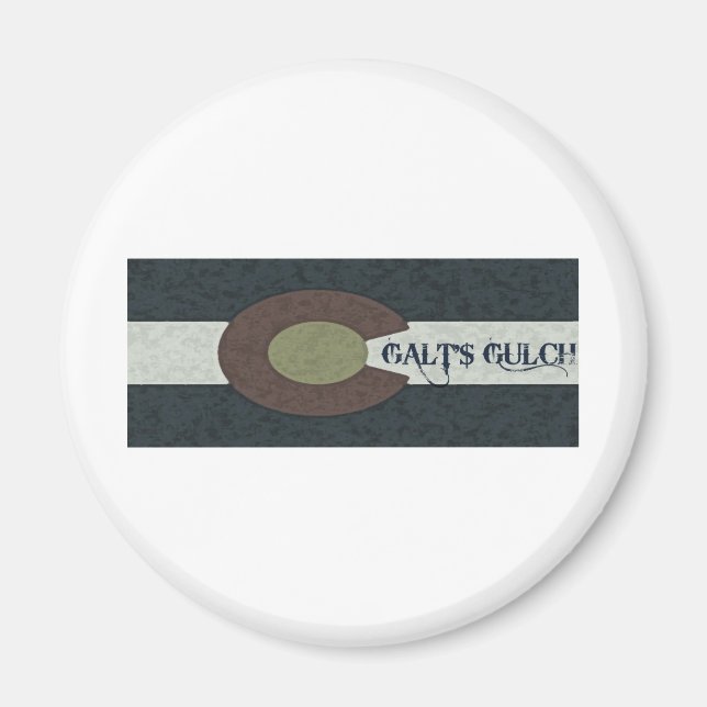 Imán Galt's Gulch - Diseño combinado rojo blanco y azul (Frente)