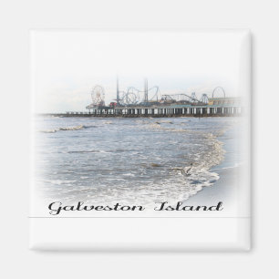 Imán Galveston Island Pleasure Pier Magnet