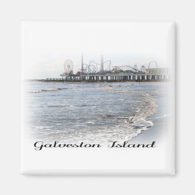 Imán Galveston Island Pleasure Pier Magnet (Frente)