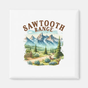 Imán Gama de Sierra Sawtooth Idaho Viajes Naturaleza Mo