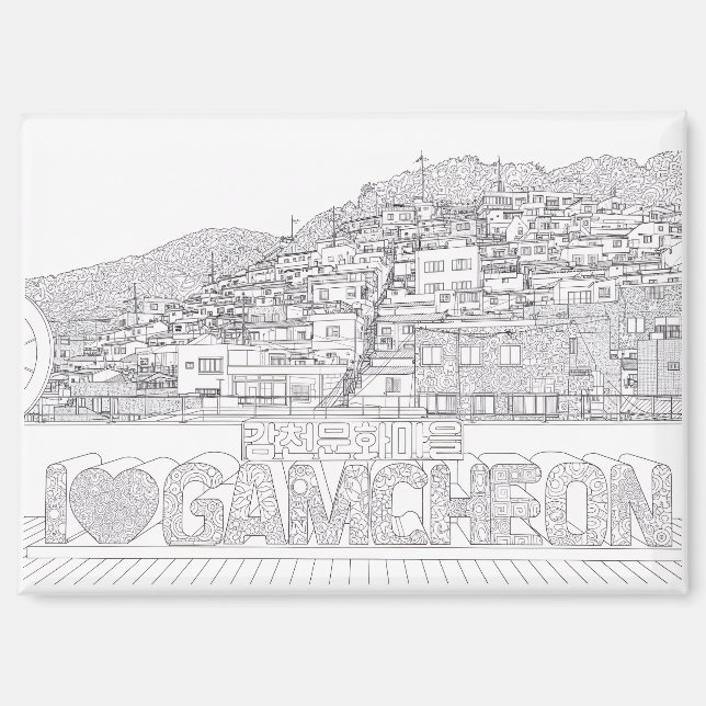 Imán Gamcheon Village Busan (Anverso)